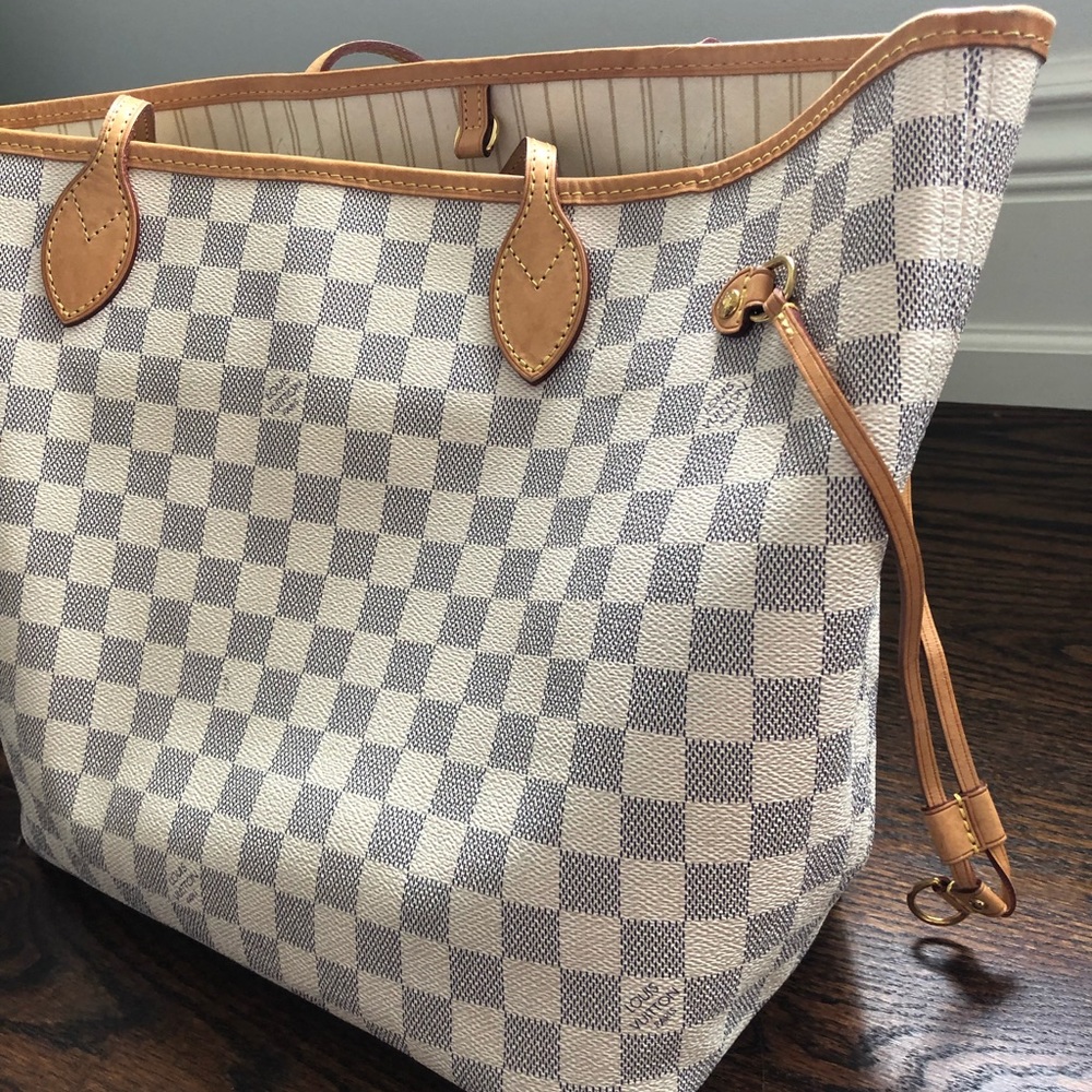 Louis Vuitton Neverfull Damier Azur MM - Picture 2 of 11